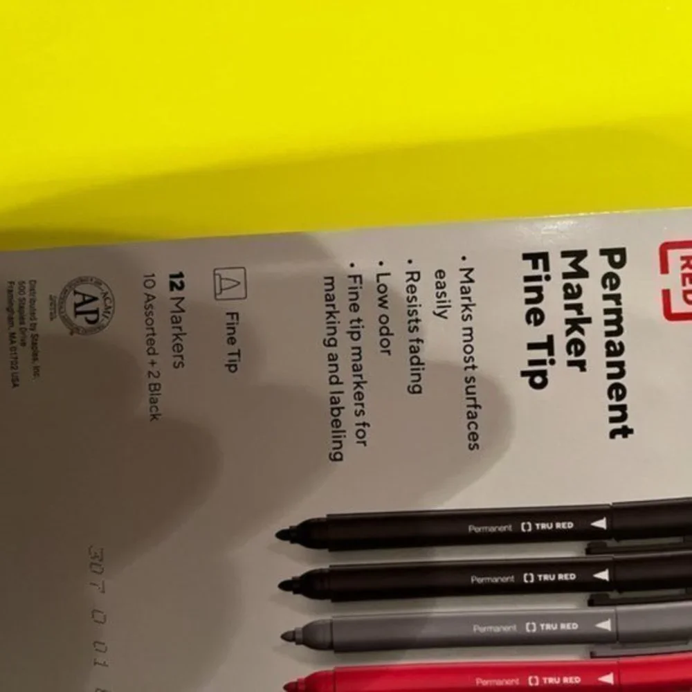 Tru Red / Staples permanent markers